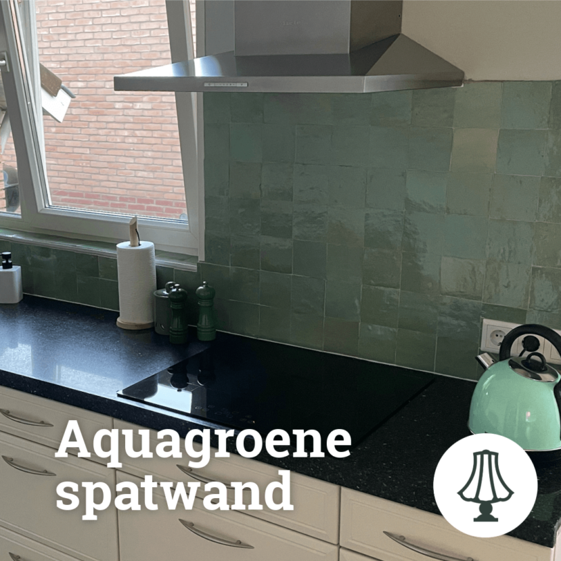 Aquagroene zelliges keuken - dehuischkamer.nl