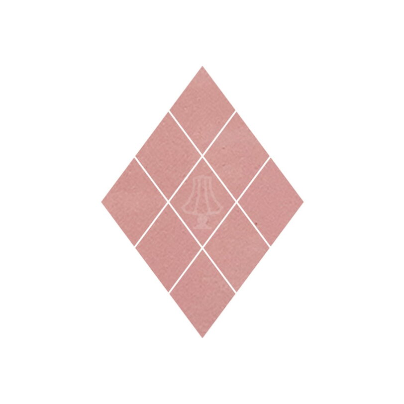Zellige diamant lichtroze