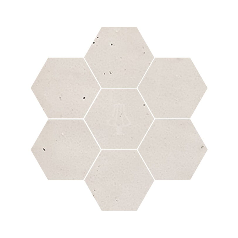 Zellige hexagon gebroken wit