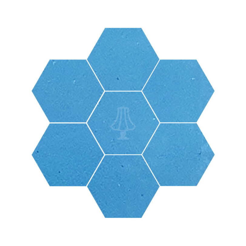Zellige hexagon zeeblauw