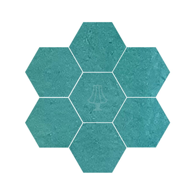 Zellige hexagon turquoise