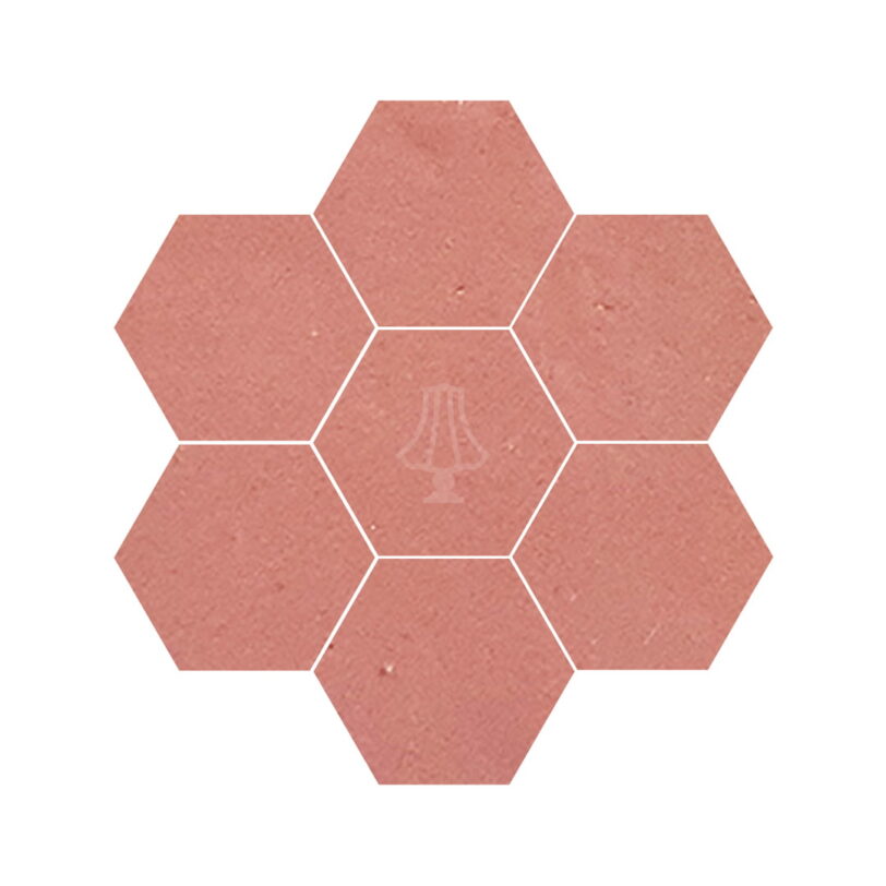 Zellige hexagon oud roze