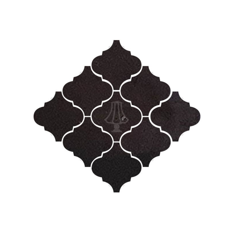 Zellige lampion 12x11,5 zwart glans