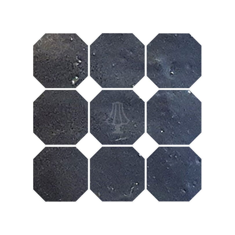 Zellige octagon zwart mat