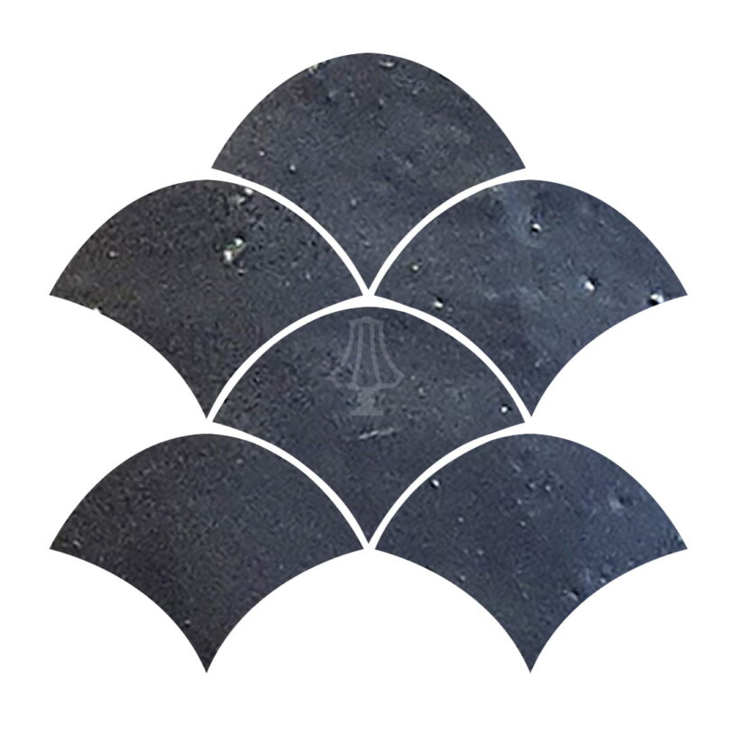 Schubben 13x9,5 zwart mat