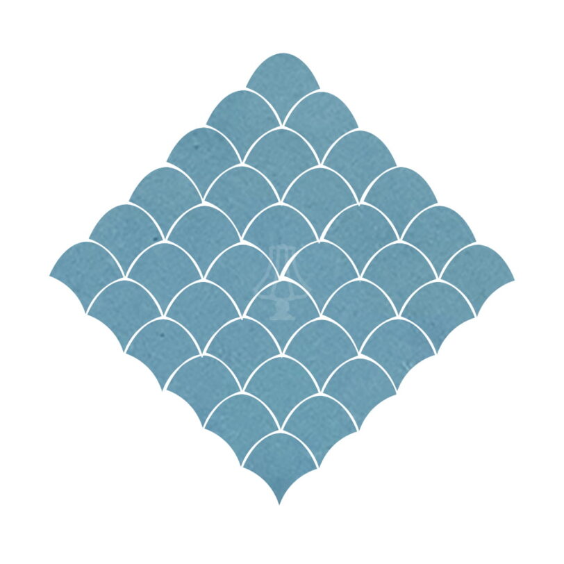 Schubben 5x5 azuurblauw