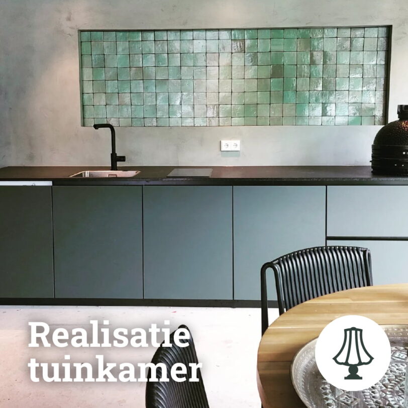 Aquagroene zelliges 10x10 vierkant - dehuischkamer.nl
